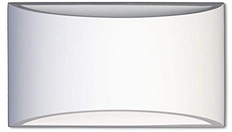 Vetrineinrete® Applique da parete in gesso a doppia emissione luminosa up e down verniciabile lampada con attacco g9 moderno IP20 ingresso soggiorno X35