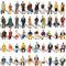 P8715 NEU 100 STK. verschieden sitzende und Stehende Figuren Passanten Spur H0 1:87
