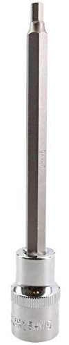 5mm Hex Allen Key Long Bit Internal Socket Metric 1/2 Drive 140mm Length Cr-V