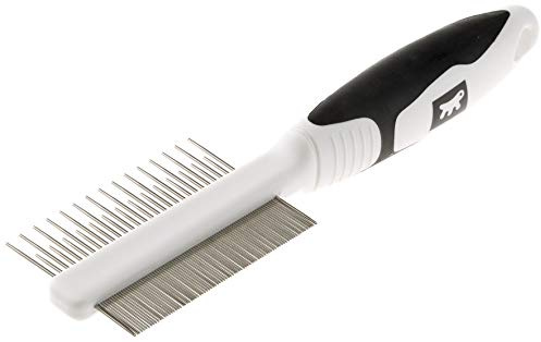 Ferplast Pettine doppio in acciaio cromato GRO 5755 PREMIUM, Ergonomico per cani a pelo medio e lungo