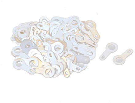 FMN-Verbinder ohne Logo, 100 Stück M3.2 Lötring Klemmverbinder Quetschverbinder Silberton, 3,2 mm