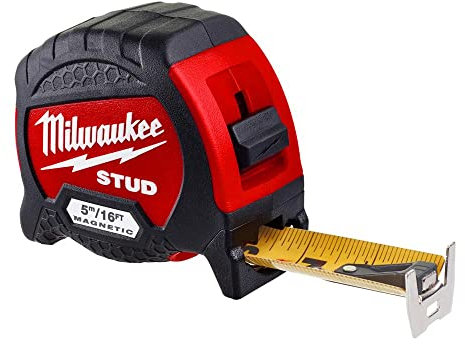 Milwaukee Auto Lock 5m/16ft Tape Measure - GEN2 Magnetic, Metric/Imperial, Improved Ergonomics, Jobsite Durability, Model 4932471628