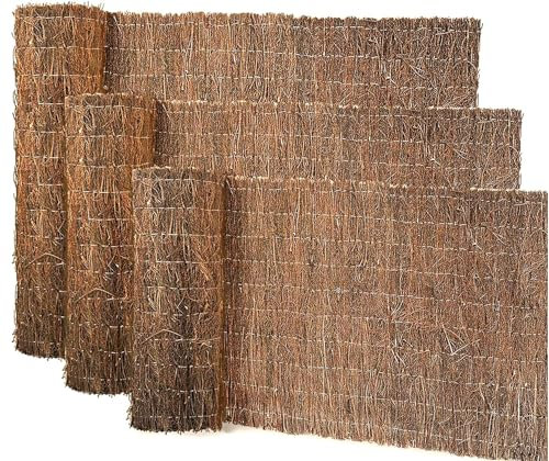 Tappetino per erbe, protezione da sguardi indiscreti, paravento e decorazione per giardino, balcone e terrazzo, prodotto naturale, resistente alle intemperie, per recinzioni (200 x 300 cm)