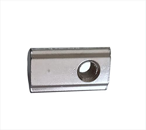 100 x Nutenstein mit Kugel, N8 (8 mm Nut), m6 Innengewinde, aus legiertem Stahl, verzinkt, 2,05 x 1,16 x 0,83 Zentimeter (100, m6)