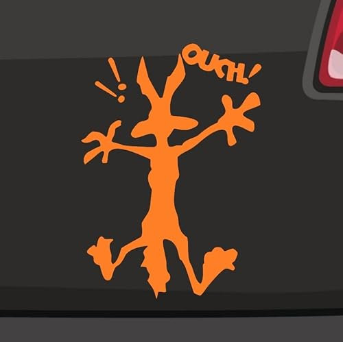 generisch Autsch Koyote Aufkleber 6 Größen 21 Farben- Ouch Cartoon Comic Lustig Roadrunner