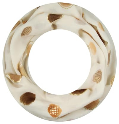 Majea Loop Schal Damen Schlauchschal Halstuch schmaler Loopschal (880050) (beige 4)