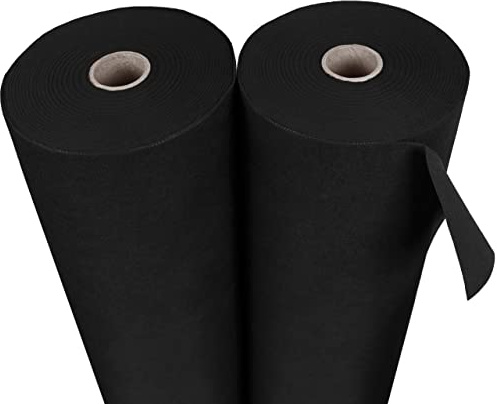 Gartenvlies gegen Unkraut, Unkrautvlies Unkrautfolie Unkrautschutzvlies Schwarz 150g/m² mit hoher UV-Stabilisierung reißfest 1,6 m 10m