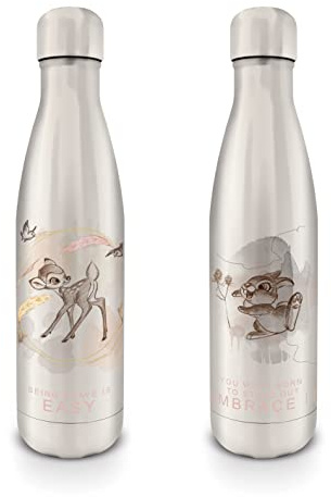 Disney Bambi Gourde en métal avec inscription « Being Brave » 540 ml Produit officiel