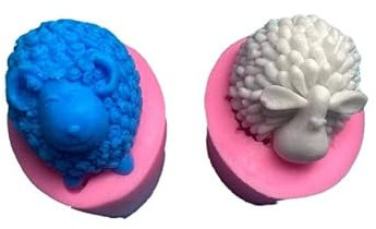 Silikon Form 2 Stück Lamm Schaf Tierform Silikonform Kerze Duftenden Kuchen Fondantform