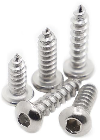 IOFIT 5–50 Stück M2 M2,5 M3 M4 M5 M6 304 Edelstahl Pan Round Head Innensechskant selbstschneidende Schrauben Holzschraube (Color : 25mm, Size : M3 20pcs)