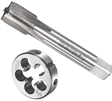 CoCud Gewindebohrer und Matrize Set M14 x 0.5 Hochleistungsstahl | 1Set, Maschine Schraube Gewindebohrer und Runde Matrize Gerät Kit, Gewinde Metrisch