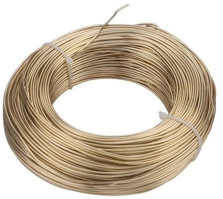 Aluminiumdraht, Stärke 1 mm - 3 mm, 15 Farben, Edelstahl, Handwerk, flexibler Draht, künstlerisch, Perlen, Schnur für Schmuckherstellung, Zubehör (Farbe: Roségold, Größe: 1.