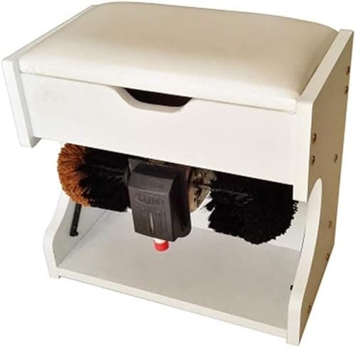 ARTSZY Electric Shoe Polisher, Fully Automatic Electric Shoe Polisher, Electric Shoe Polisher for Family Hotels, Banks, Public Places (Color : White)