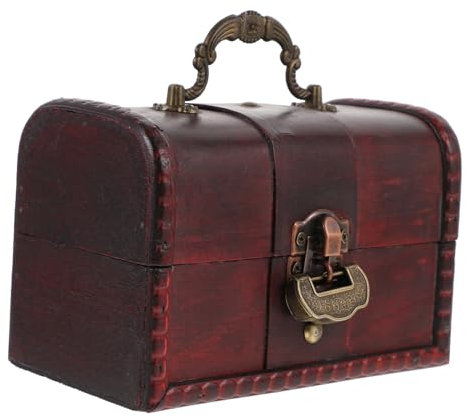 VINTORKY Abschließbare Vintage Schmuckschatulle und Metall mit Antikem Design zum Organisieren von Schmuck und Kleinen Kostbarkeiten im Haushalt