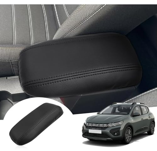 GAFAT Dacia Sandero 3/Stepway 3/Dacia Jogger 2021-2025 2026 Copertura per Bracciolo Centrale, Dacia Jogger 2025 Protezione per Braccioli in Pelle PU, Accessori Dacia Sandero 3 (Nero)