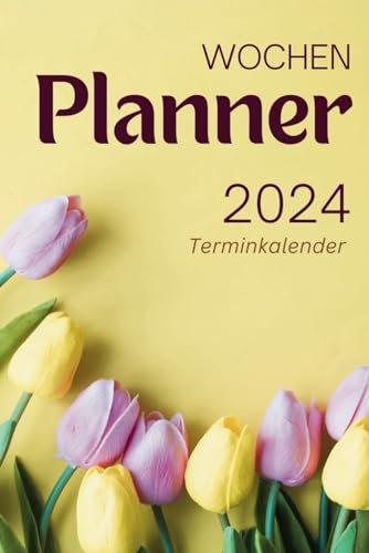 BUCHKALENDER 2024 Wochenkalender A5 1 Woche 2 Seiten: Chronoplan 2024 Terminplaner - Weekly Bilingual Planner: German-English