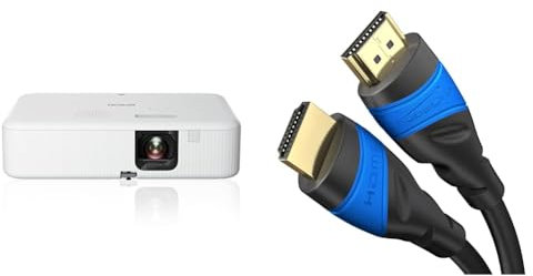 Epson CO-FH02 3LCD-Projektor & KabelDirekt – 4K HDMI-Kabel – 5 m – 4K@60Hz