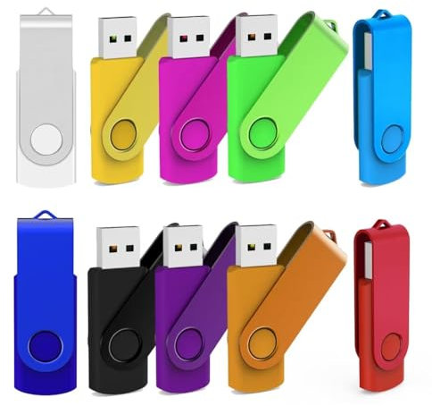 MAKACTUA Memoria USB de 16GB 10 Pack,Unidad Flash Drive USB 2.0 Memory Stick Flash Drive para PC
