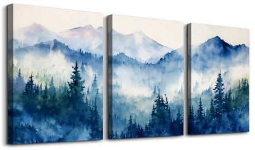 MHARTK66 Modern ästhetische Bilder Wohnzimmer Landschaft Gemälde 40x60 cm | klare hd-wiedergabe, müheloses aufhängen, zügige montage, flexibel platzierbar und als durchdachte geschenkidee geeignet