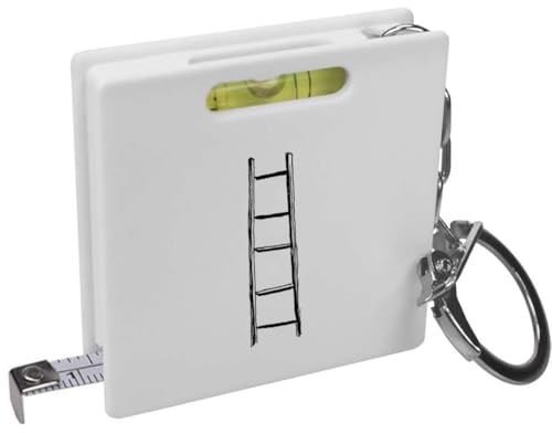 Azeeda 'Wooden Ladder' Keyring Tape Measure/Spirit Level Tool (KM00038422)
