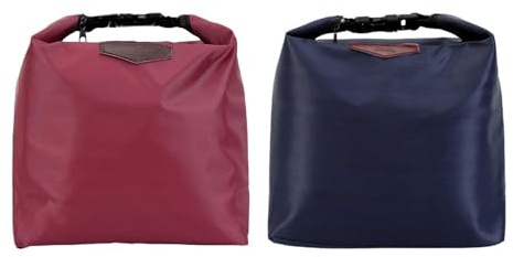 2 Stück Wärmeisolationstasche, Wasserdichte Lunchtasche, Tragbare Lunchbox-Tasche, Outdoor-Picknicktasche, Modische Wärmeisolationstasche, Outdoor-Reisezubehör