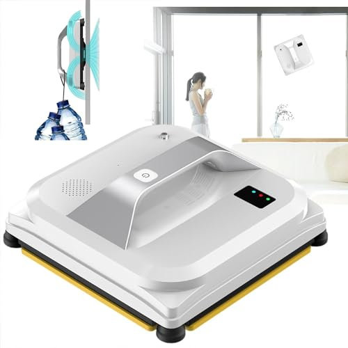 3000Pa Strong Suction Window Cleaning Robot, Smart Window Cleaner Robot - Remote Control + 3 Path Modes, Suitable for Outdoor/Indoor High Rise Windows Tiles