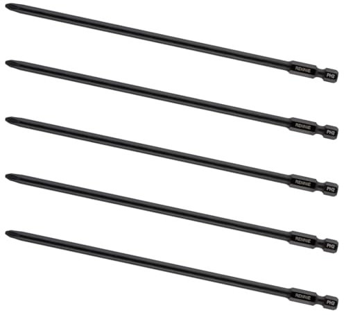 5 x Rennie Tools 177mm Long PH2 Compatible with Makita DFR750 DFR750RME BFR750 6844 Autofeed Collated Drywall Screwdriver Gun Bit Heavy Duty Phillips No.2