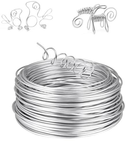 TECHZOCO Verzinkter Eisendraht, Blumen- und Basteldraht, Rolle aus kunststoffbeschichtetem Stahl, flexibel, zum Basteln, Durchmesser 1,2 mm, Länge 20 m