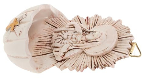 HAWILLOSCH Resin Catholic Holy Water Font for Indoor Wall Hanging Decor Elegant Entrance Decoration for Home for First Communion and Confirmation