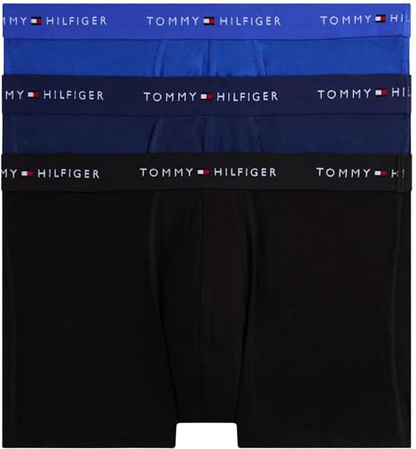 Tommy Hilfiger Calzoncillos bóxer Pack de 3 Hombre Trunks con logotipo en la cintura