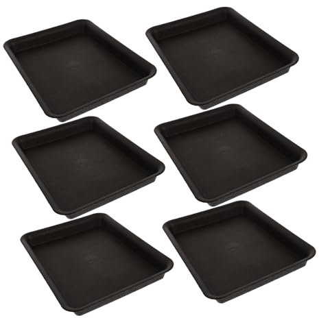 Sosoport 6pcs Plastic Flowerpot Water Trays for Household Use Resin Material for Potted Plant Trays and Gardening Random Color