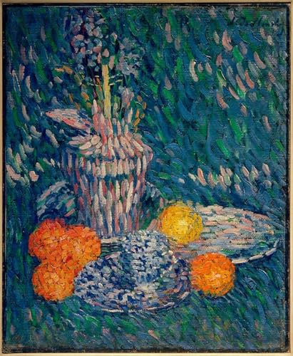XcBAIHOUD Bekannt Bilder Canvas Wand Kunstdrucken Stillleben Mit Hyazinthen Und Orangen Von Alexej Von Jawlensky Natur Leinwand Kunst Wanddekoration für Zimmer 60x90cm
