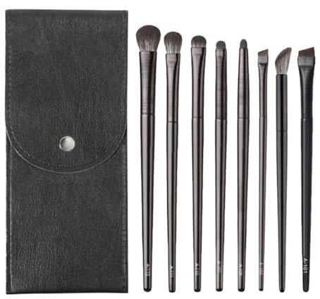 Lot de 8 pinceaux de maquillage professionnels pour les yeux, pinceaux pour fard à paupières, eye-liner, sourcils et anti-cernes