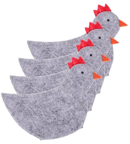 Warmhm 4Stücke Kükenförmige Eierabdeckung Ostereierwärmer Niedliche Aufbewahrungshüllen für Eier für Familienfeiern und Schulveranstaltungen Sorgt für Unvergessliche