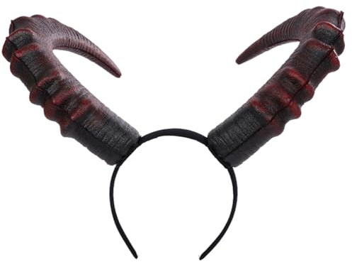 Gatuida Halloween Dämon Hörner, Teufel Haarreif für Frauen Männer Teufel Outfit, Karneval, Fasching, Gothic Cosplay Party Dekoration