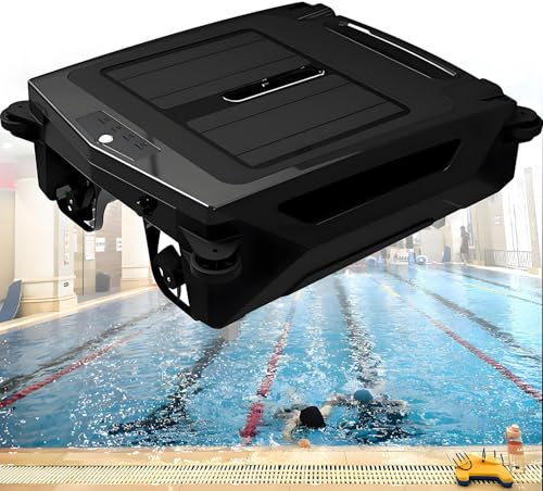 Limpiador de piscina robótico, limpiador de piscina robótico automático de carga solar con motor sin escobillas, función de escape y evitación de obstáculos, skimmer de piscina para el hogar