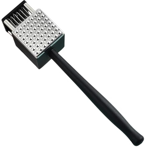 Aohyue Meat Tenderizer Hammer 2 in 1, Stainless Steel Meat Tenderizer Tool, Double-sided Schnitzel Hammer, Schnitzel Tenderizer Steaker with Non-slip Handle, Ideal for Steak, Chicken, Pork and Fish