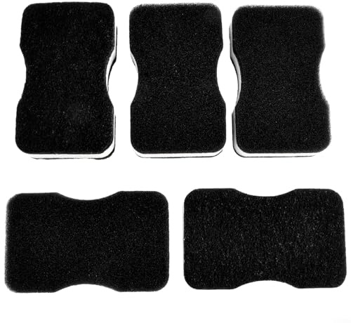 Sisinkal Spugna abrasiva nera per la pulizia della cucina, spugna in luffa per pentole antiaderenti e docce, spazzole riutilizzabili per la pulizia della lavastoviglie, confezione da 5, 11 x 6,5 x 3,5