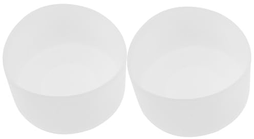 WOONEKY Lot de 2 Housses Antidérapantes Transparentes en Silicone pour Fond de Tasse Protège-Bouteille Isolant et Résistant à la Chaleur Accessoires Polyvalents Maison Voyage