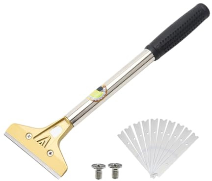 ORFOFE Raschietto per Stucco Manico in Plastica Antiscivolo Paletta per Rimuovere Adesivi e Vernice Utensile per Pulizia Fughe Piastrelle e Carta da Parati per Uso Domestico e