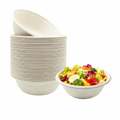 mawmuaw 50 stycken engångsporslin 260 ml engångs soppskålar festservis för picknick