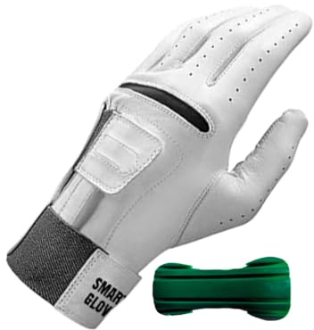 Genérico Guanti da golf da allenamento, guanti da golf per uomo, in pelle, 2 in 1, con fermo per polso, strumento di pratica leggero e traspirante per professionisti