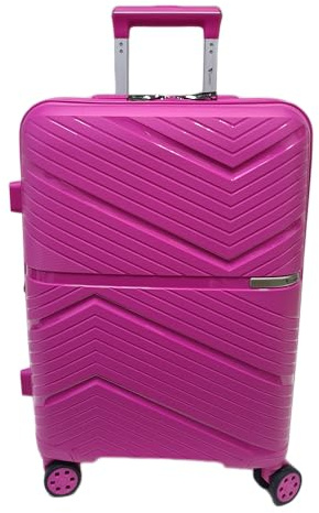COVERI COLLECTION Trolley Rigido Bagaglio a Mano Espandibile 55x40x20 cm, 4 Rotelle Girevoli 360°, Approvato Compagnie Aeree Low Cost, Scocca ABS Resistente, 27L, Fuxia