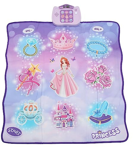 SALALIS Tappetino da Sfida di Danza Luminosa per Bambini per Un Divertente Gioco di Danza per Bambini, Migliora la Forma Fisica, sopra i 3 Anni, Materiale PEVA Premium