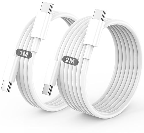 BSTOEM Cable USB C vers USB C, Câble USB C Charge Rapide Chargeur 1M+2M 60W | Cable Type C pour iPhone 17/16/15/Pro/Plus/Pro Max/Air, pour iPad Pro/Air/Mini, pour MacBook/Pro, pour Samsung Galaxy S25 S24