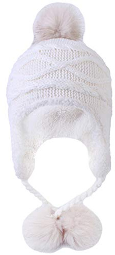 KUYOU Damen Winter Mütze Hut Ohrenschützer Trapper Warm Fellmütze