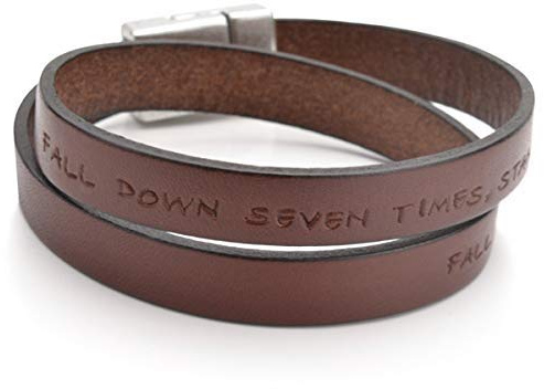 Herren Armband Gravur Leder braun Mann MY MESSAGE MEN Männerarmband mit Text Lederarmband personalisiert
