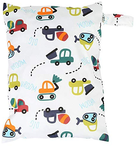 Zerodis wasserdichte Tragbare Wickeltasche Große Kapazität Windel Aufbewahrungsbeutel Organizer Halter Baby Tuch Windeln Handtaschen mit Hängenden Seil Glatte Reißverschluss(Auto)