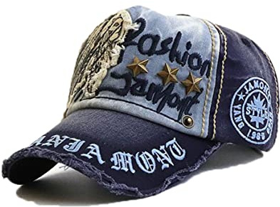 CHENNUO Baumwolle Baseball Cap Vintage Einstellbare Basecap Distressed Trucker Cap Freizeit Outdoor Kappe Unisex