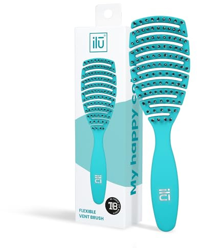 Tb Tools For Beauty Haarbürste Damen Ilū my Happy Color Entwirr Haarbuerste Für Kurze Haare Und Langes Haar Mit Sanfter Kopfhautmassage Und Anti-frizz Wirkung Ocean Blue